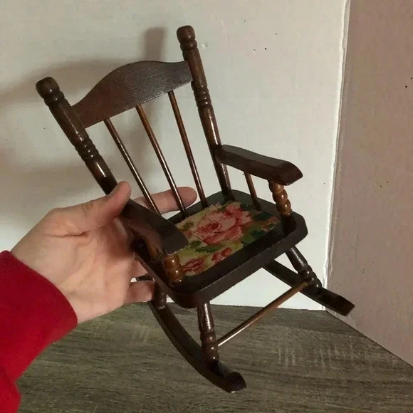 Vtg Doll Rocking Chair - Picture 4 of 7